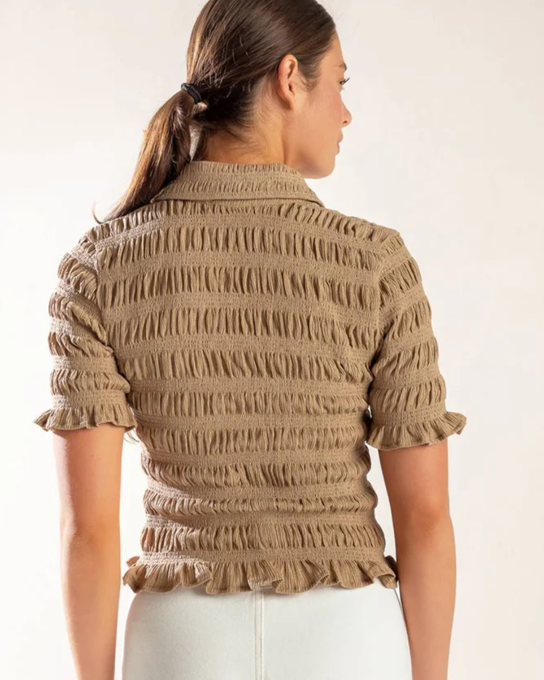 Wrinkle effect top